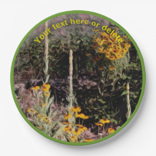 Wildflowers Painting Nature Personalised Party Paper Plate