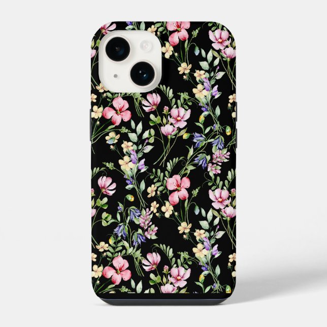 Wildflowers Pattern iPhone Case (Back)