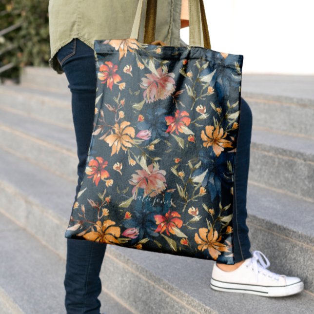 Wildflowers Pattern | Monogram Tote Bag (Creator Uploaded)