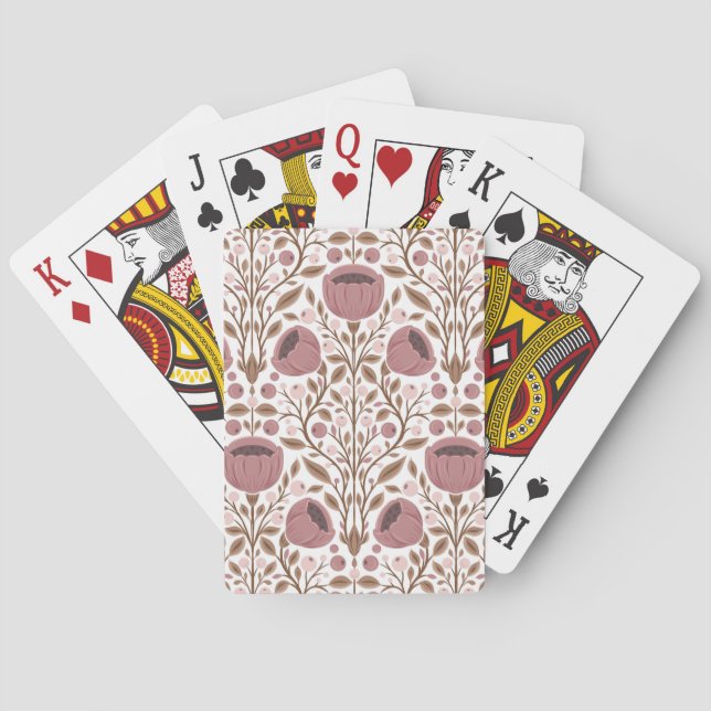 Wildflowers pattern playing cards (Back)