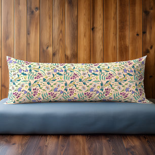 Wildflowers Peach Body Pillow