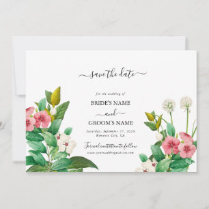 Wildflowers Periwinkle Watercolor Wedding   Save The Date