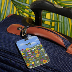 Wildflowers Personalised Luggage Tag