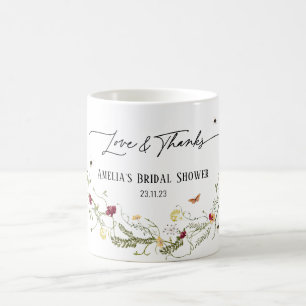 Wildflowers Personalised Party Favour Bridal Showe Coffee Mug