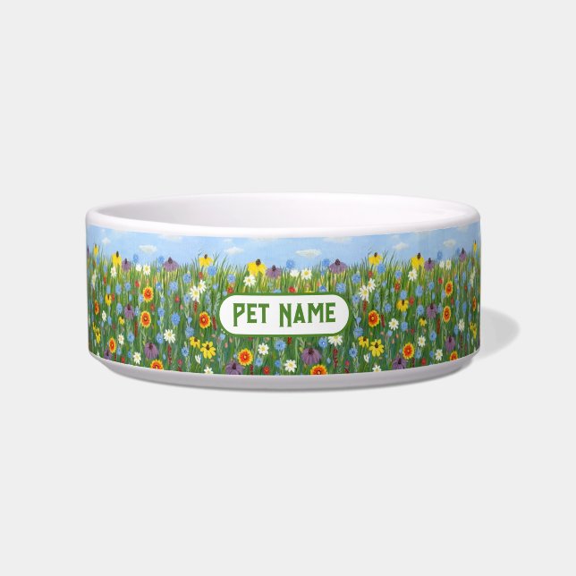 Wildflowers Pet Bowl (Front)