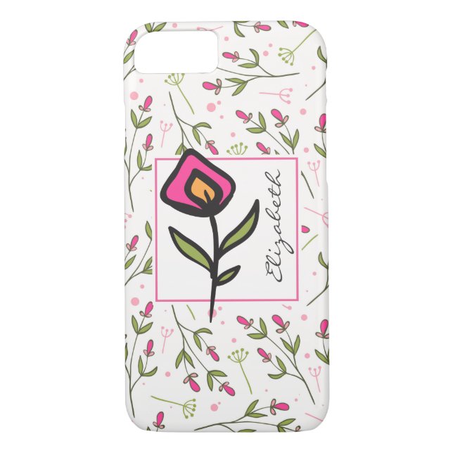 Wildflowers - Pink and Orange Petals Personalised Case-Mate iPhone Case (Back)