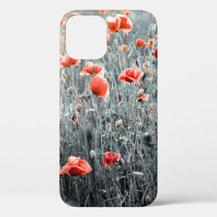 Wildflowers poppies iPhone 12 case