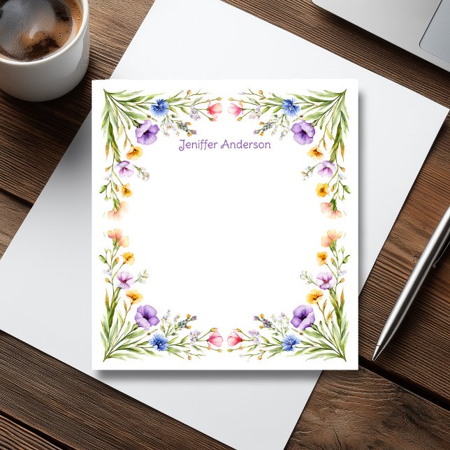 Wildflowers Poppies & Cornflowers Floral Notepad (Wildflowers Poppies & Cornflowers Floral Notepad)