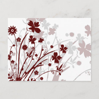 Wildflowers Postcard (Burgundy)