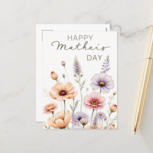 Wildflowers Pressed Holiday Postcard