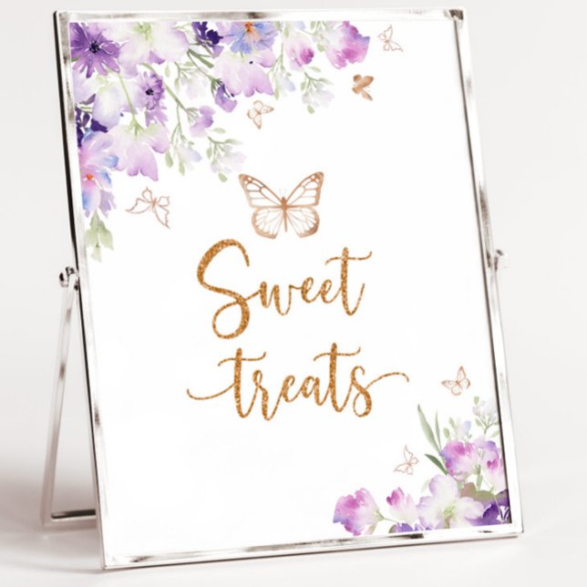 Wildflowers Purple butterfly sweets treats Poster (Creator Uploaded)