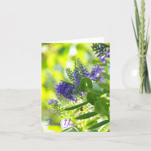 Wildflowers Purple, Thank You Card