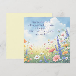 Wildflowers & Quote 	 Card