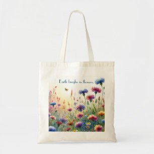 Wildflowers & Quote	 Tote Bag