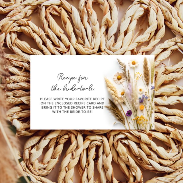  Wildflowers Recipe for the Bride to Be Enclosure Card (Creator Uploaded)