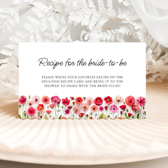 Wildflowers Recipe for the Bride to Be Enclosure Card (Creator Uploaded)
