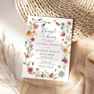 Wildflowers Rehearsal Dinner Invitation