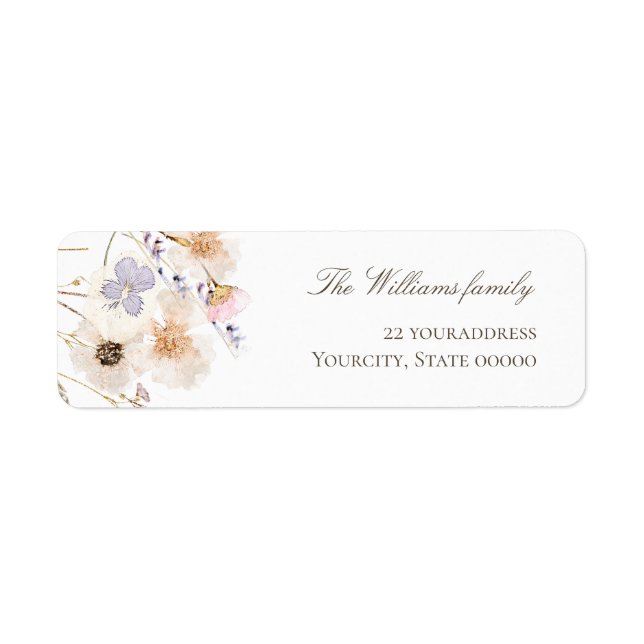 wildflowers Return Address Label (Front)