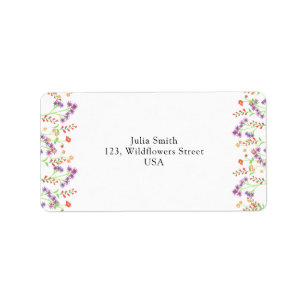 Wildflowers Return Address Label
