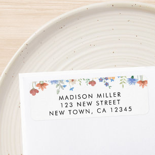 Wildflowers Return Address Label