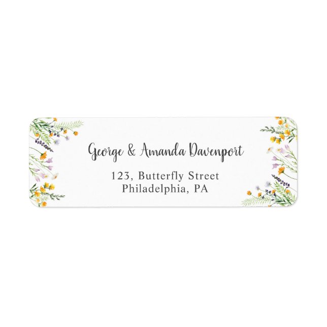 Wildflowers Return address label (Front)