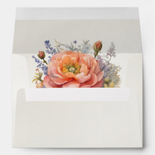 Wildflowers & Ribbon - Cream Envelope