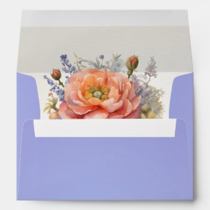 Wildflowers & Ribbon - Sky Blue Envelope