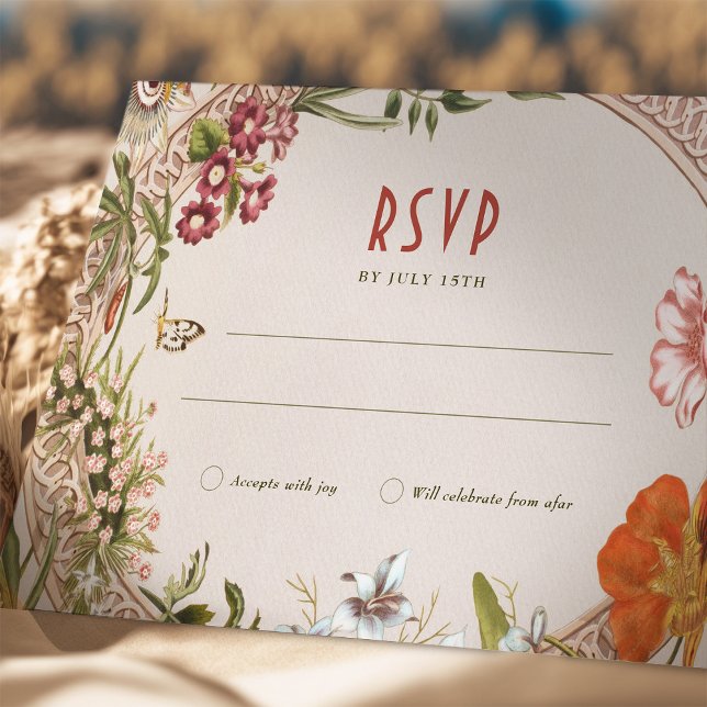 Wildflowers RSVP Wedding Insert Vintage Invitation (Creator Uploaded)