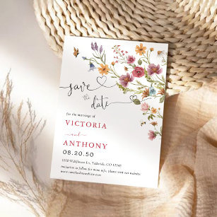 Wildflowers Save The Date Cards