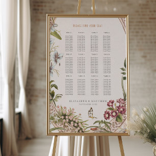 Wildflowers Seating Chart Vintage Wedding