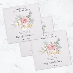 Wildflowers Seed Packet Memorial Funeral  Envelope