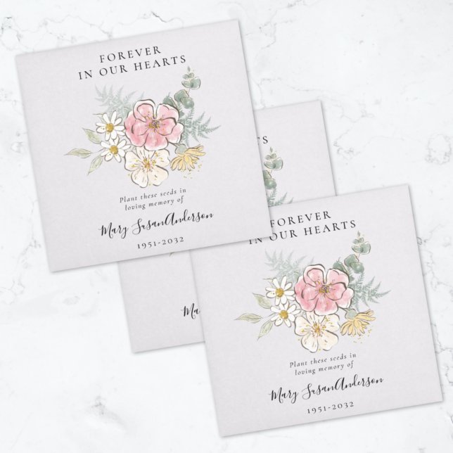 Wildflowers Seed Packet Memorial Funeral  Envelope (Creator Uploaded)