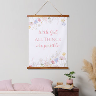 WILDFLOWERS Spring Floral Hanging Tapestry