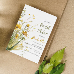 Wildflowers Spring Summer Fall Bridal Shower Invitation