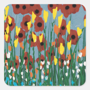 Wildflowers Square Sticker