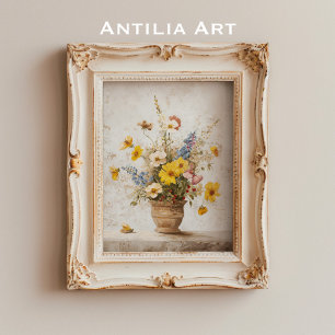 Wildflowers Still Life Painting Flower Bouquet Poster