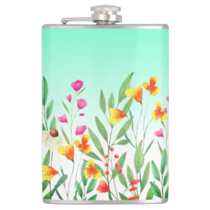 Wildflowers Sublimation-23439 Hip Flask