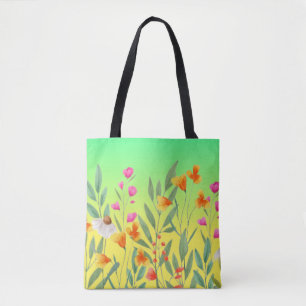 Wildflowers Sublimation  Tote Bag