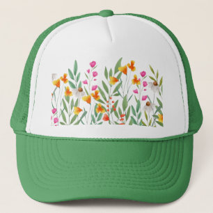 Wildflowers Sublimation  Trucker Hat