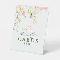 Wildflowers Summer Meadow Recipe Cards Here Sign