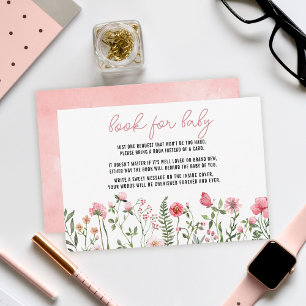 Wildflowers Sun flowers baby shower enclosure card