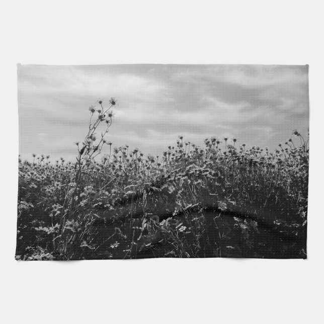 Wildflowers Sunflowers Tea Towel (Horizontal)