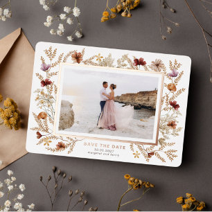 Wildflowers Surround Save the Date
