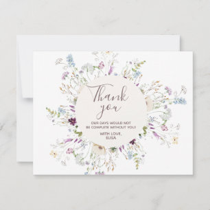 Wildflowers Thank you card