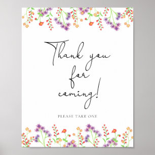 Wildflowers \ Thank you for coming Poster