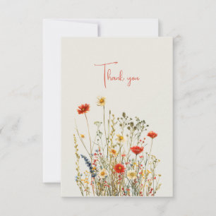 Wildflowers Thank You Wedding Gift Monetary