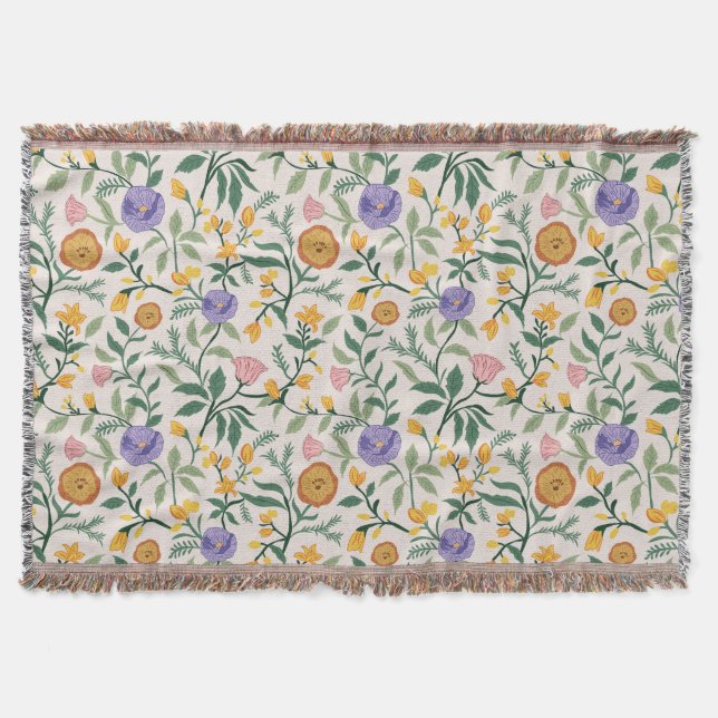 Wildflowers Throw Blanket (Front)