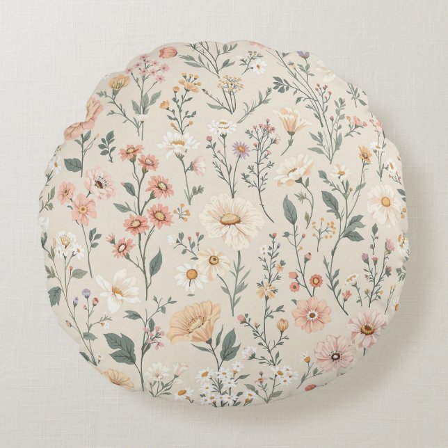Wildflowers Throw Pillow (Front)