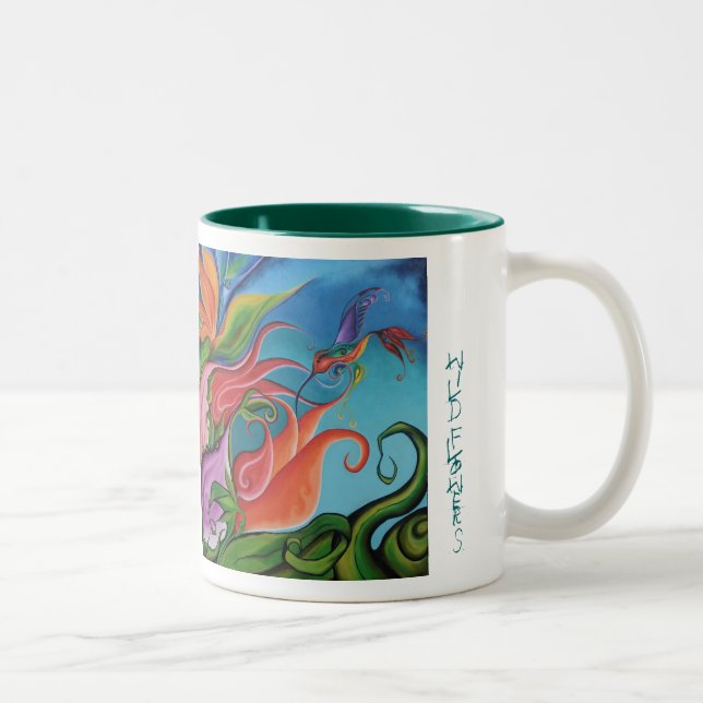 Wildflowers Two-Tone Coffee Mug (Right)