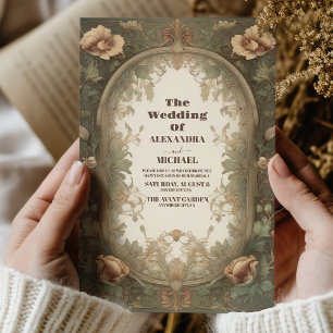 Wildflowers Vintage Wedding Invitation 
